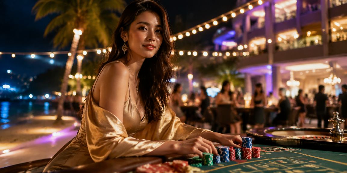 Bãi biển Phú Quốc với người dùng chơi slot game trực tuyến trên điện thoại